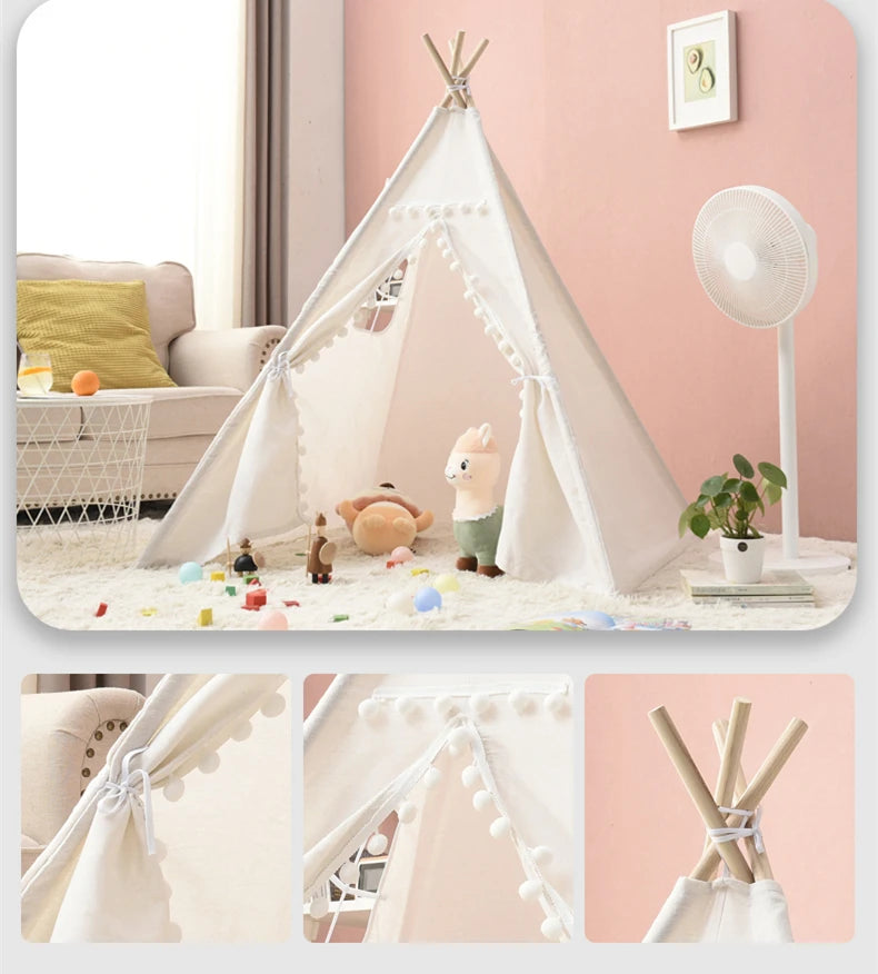 Kids Teepee Tent with LED Lights