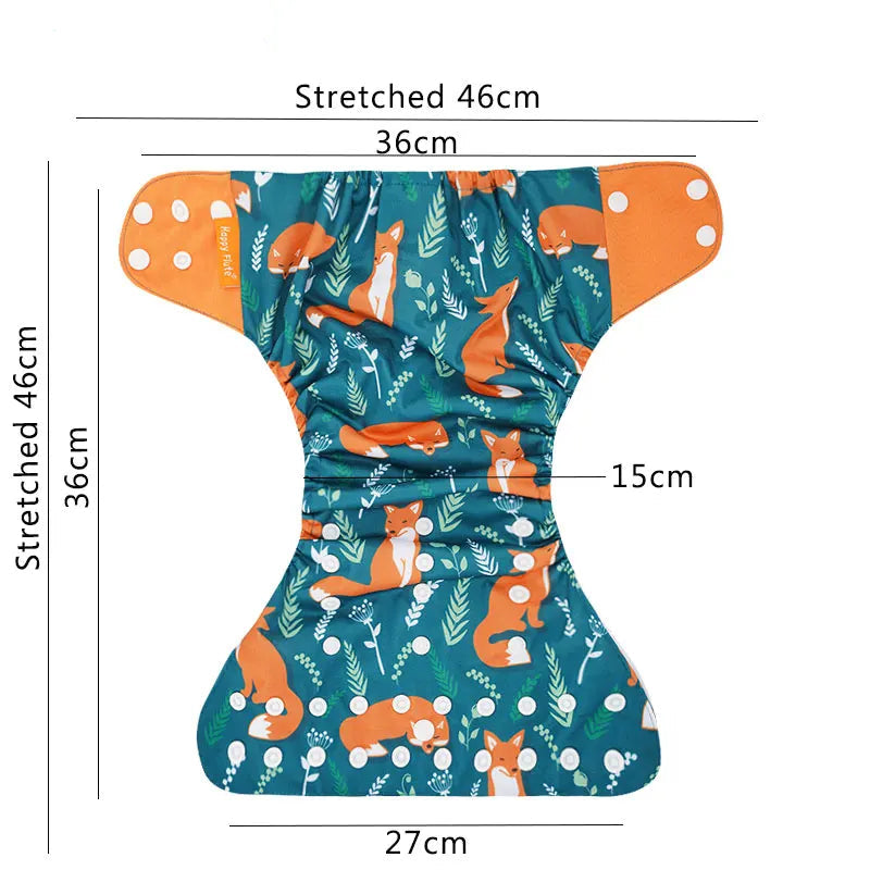 8 Cloth Diapers + 8 Inserts