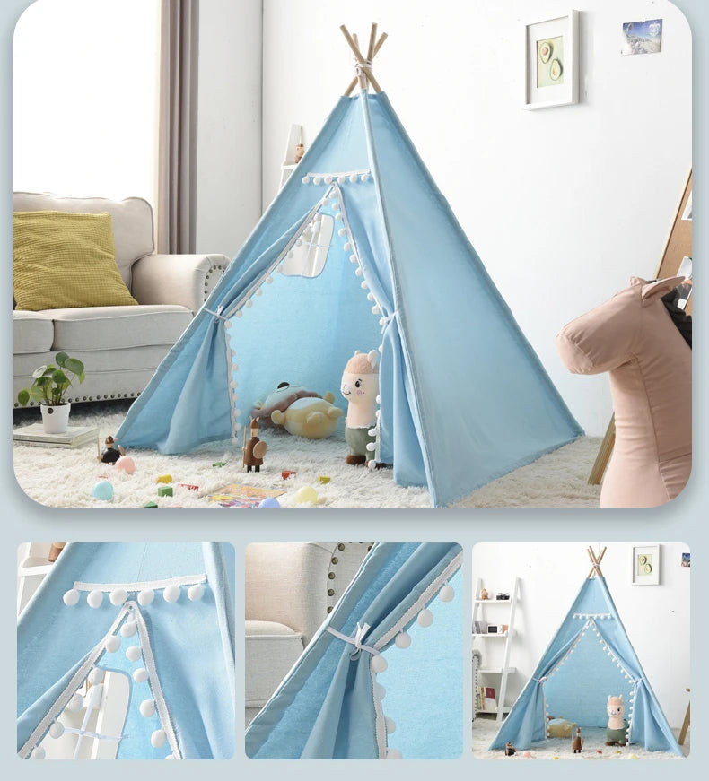 Kids Teepee Tent with LED Lights