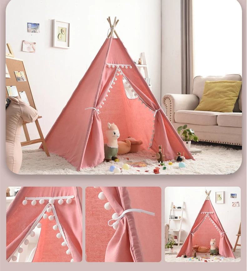 Kids Teepee Tent with LED Lights