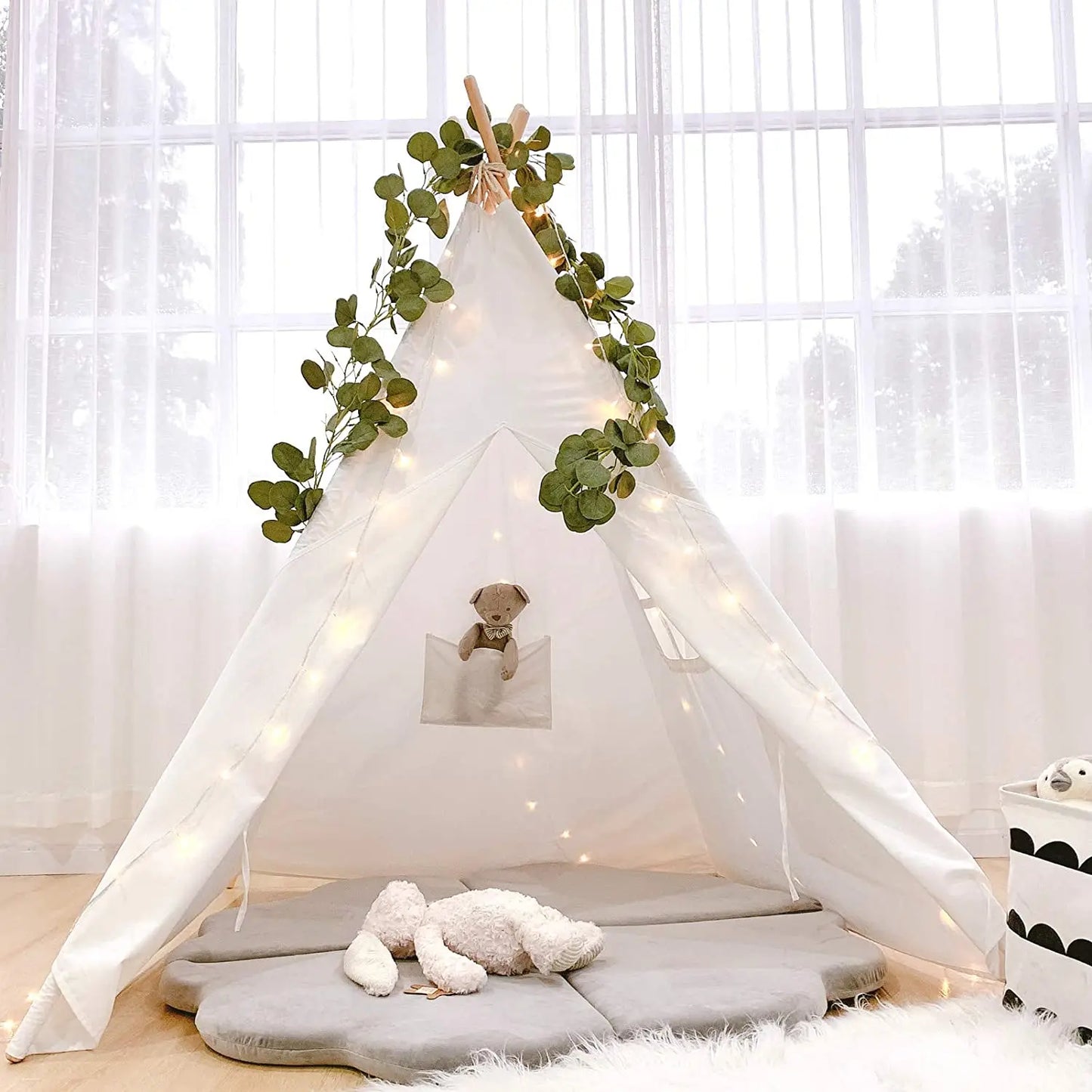 Kids Teepee Tent with LED Lights