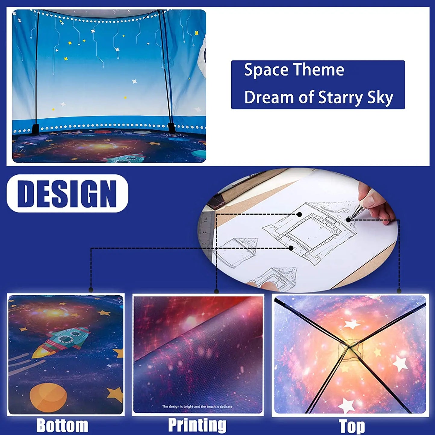 Rocket Ship Kids Play Tent