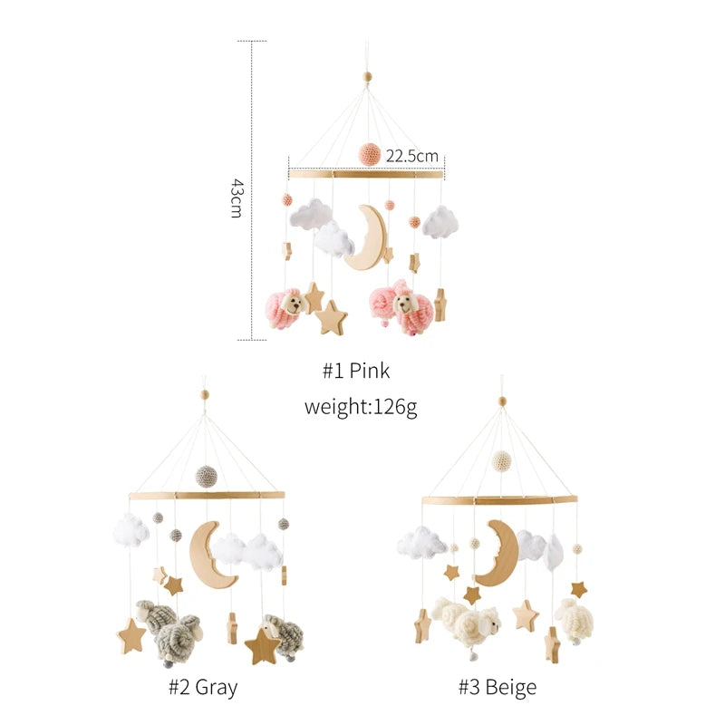 Wooden Baby Crib Mobile