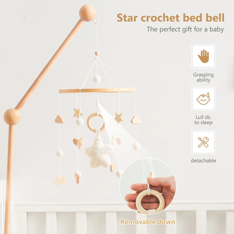 Wooden Baby Crib Mobile