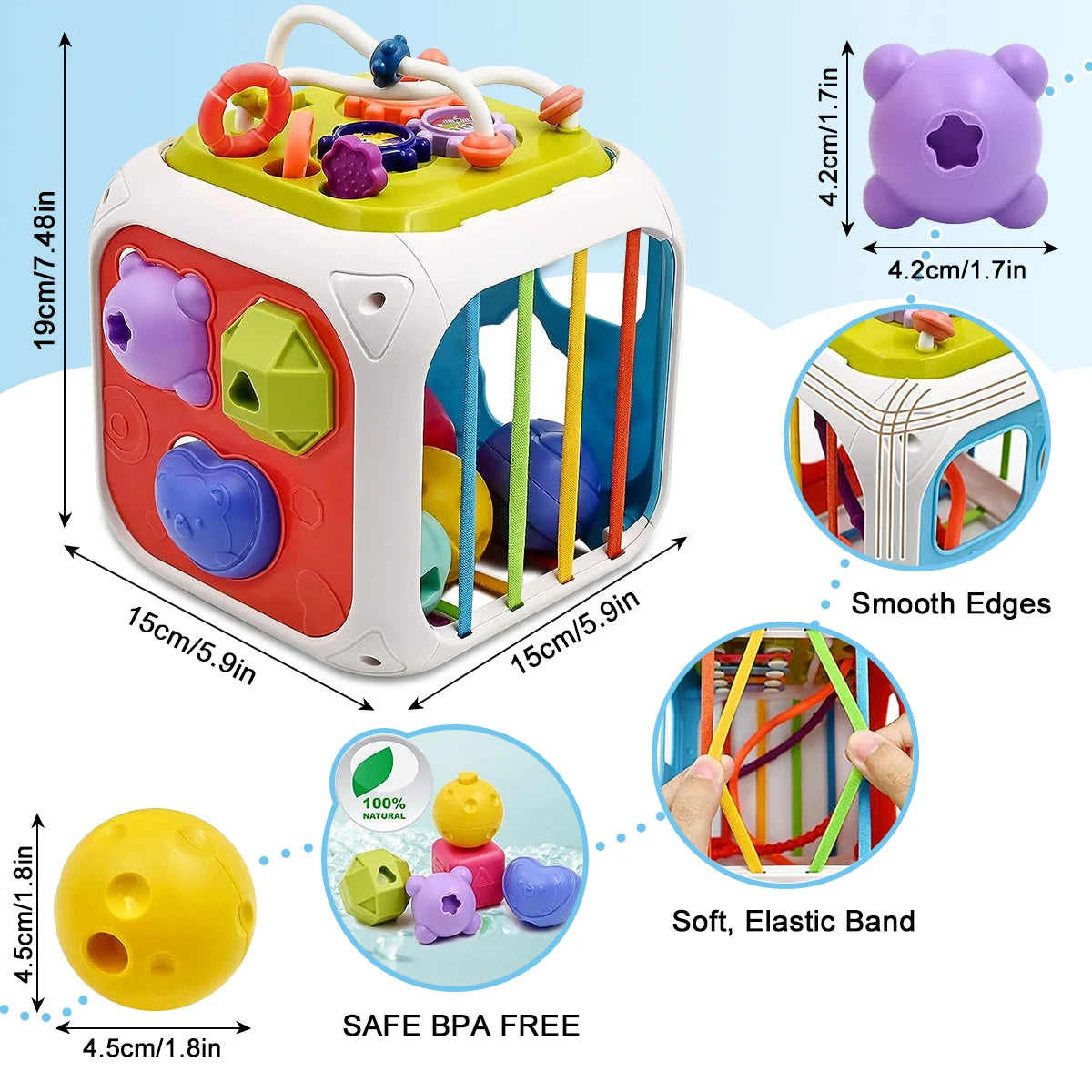 Montessori Baby Toy: Colorful Shape Sorting Game