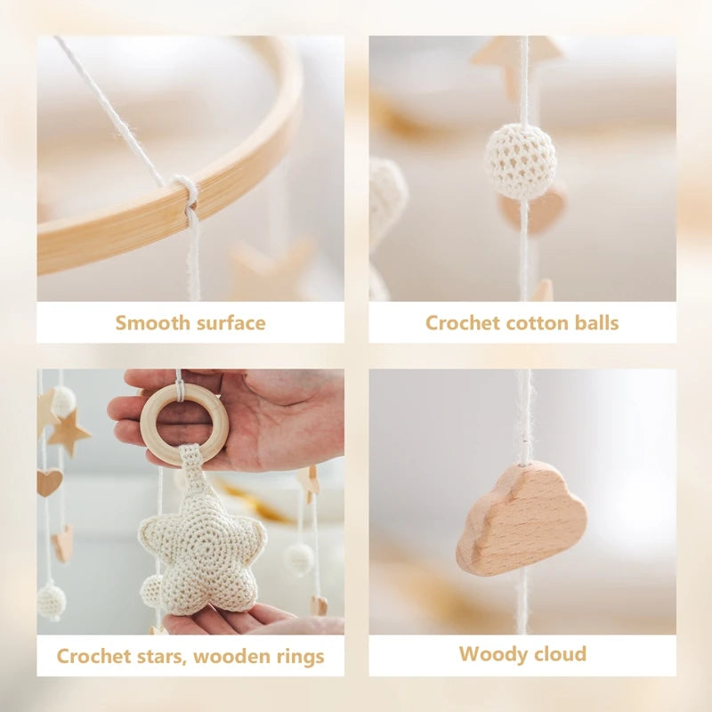 Wooden Baby Crib Mobile