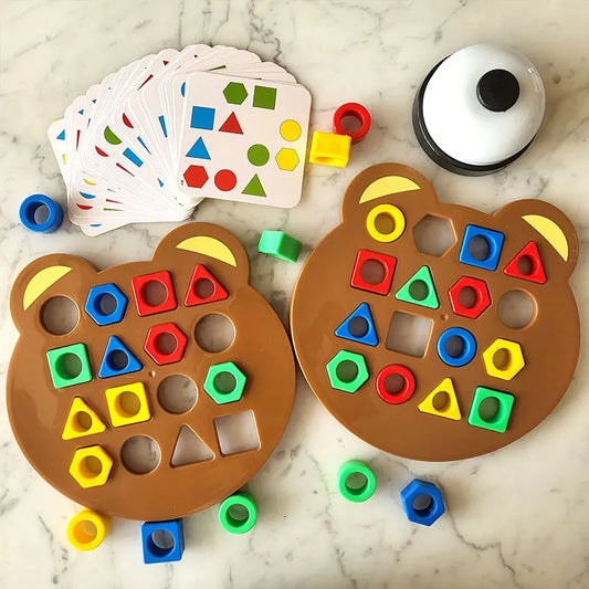 Rompecabezas de combinación de colores y formas para niños