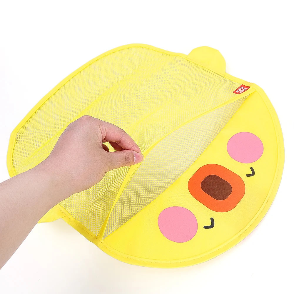 Bonita bolsa de almacenamiento de juguetes de baño con dibujos de animales y ventosas