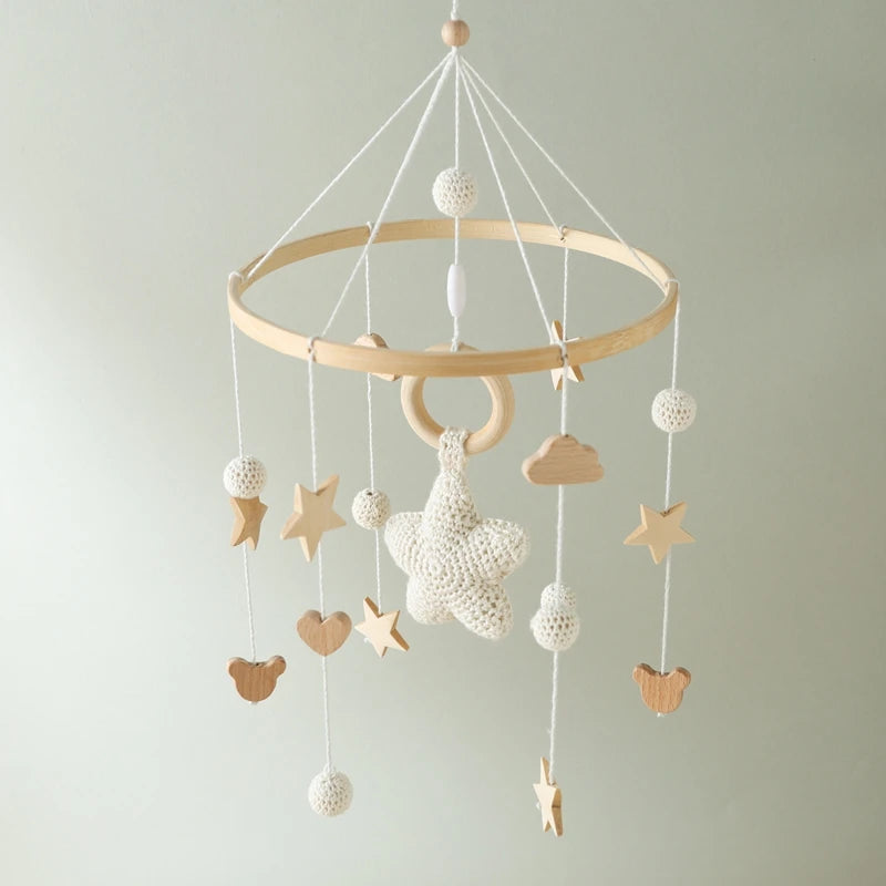 Wooden Baby Crib Mobile