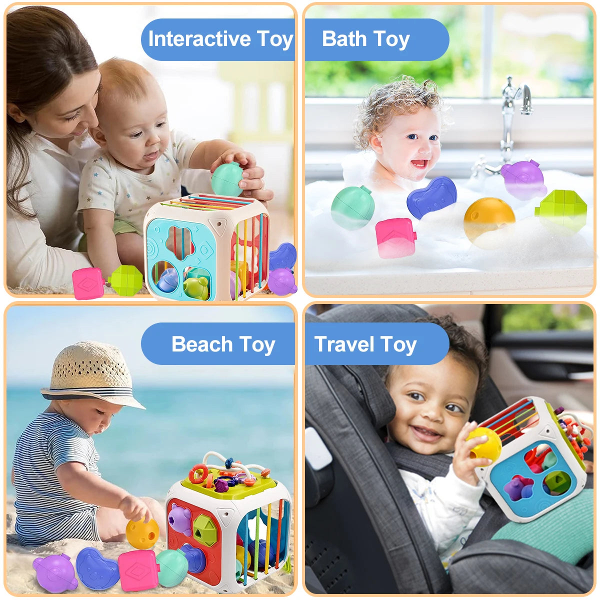 Montessori Baby Toy: Colorful Shape Sorting Game
