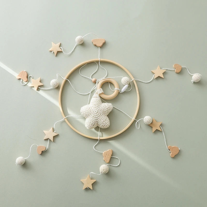 Wooden Baby Crib Mobile