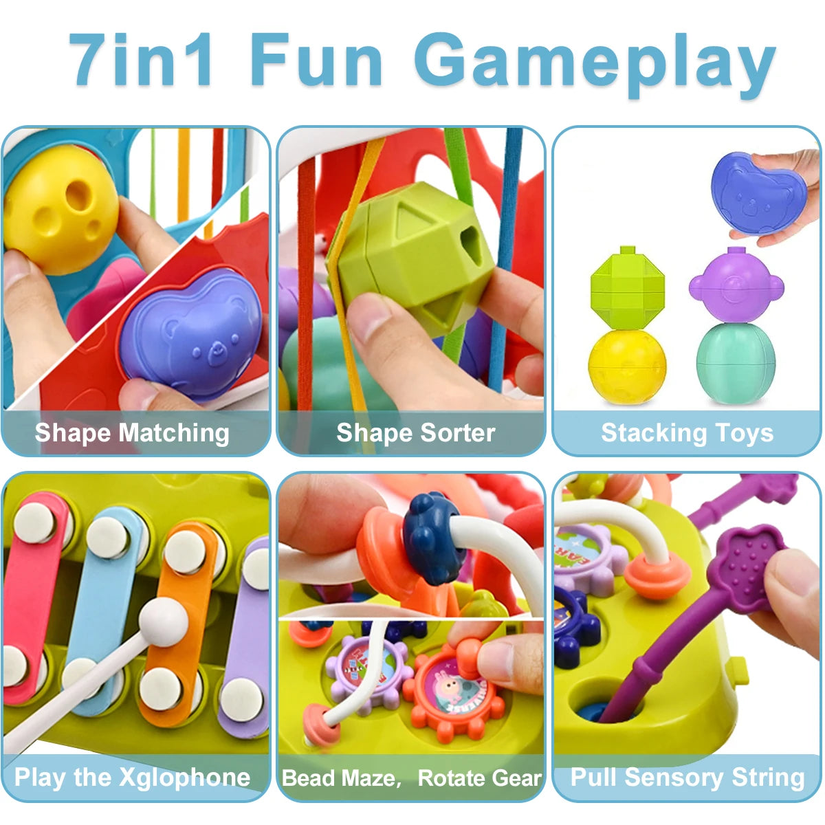 Montessori Baby Toy: Colorful Shape Sorting Game