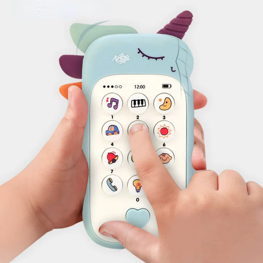 Teléfono de juguete para bebé con música y mordedor