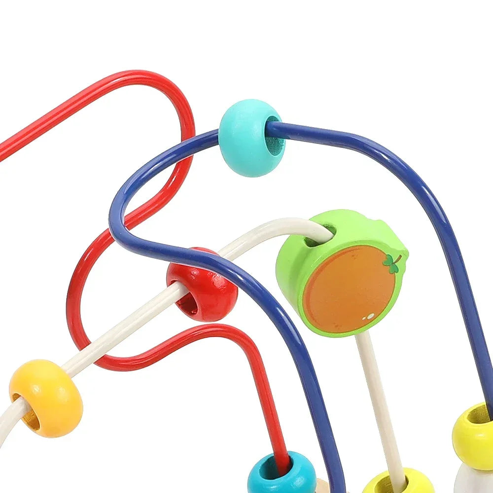 Montessori Wooden Fruit Beads Puzzle