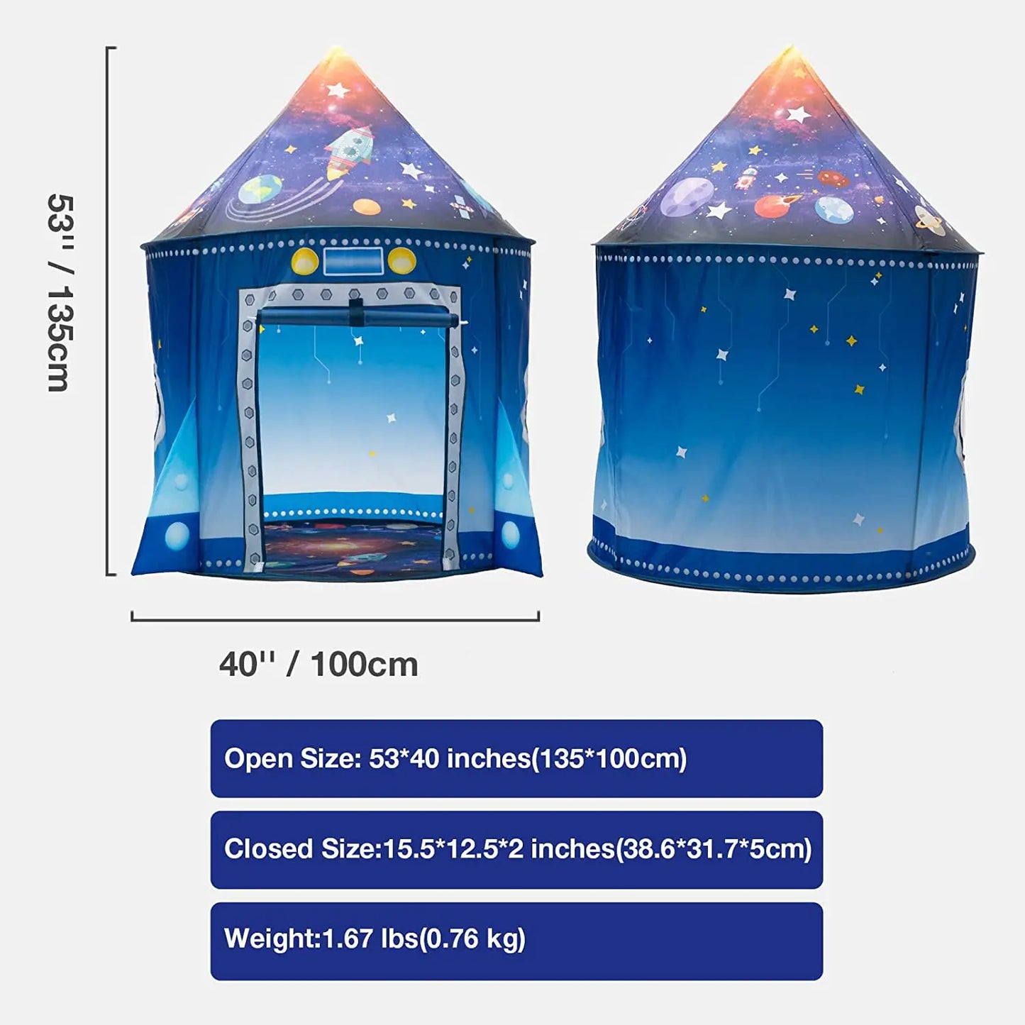 Rocket Ship Kids Play Tent