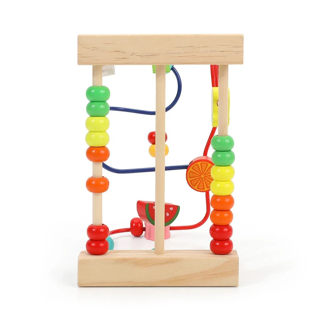Montessori Wooden Fruit Beads Puzzle